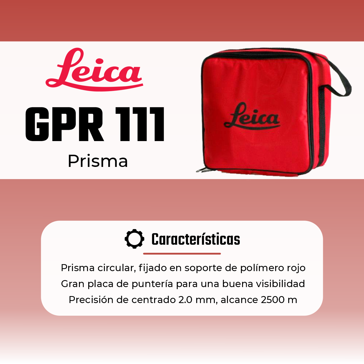 PRISMA CON PORTA PRISMA LEICA GPR111 (ORIGINAL)