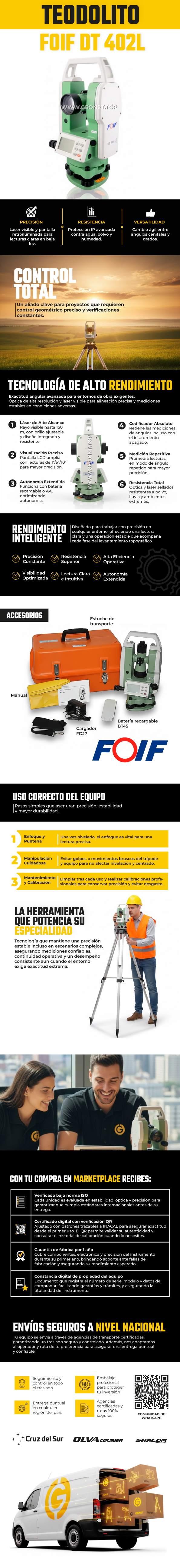 Teodolito FOIF DT 402L