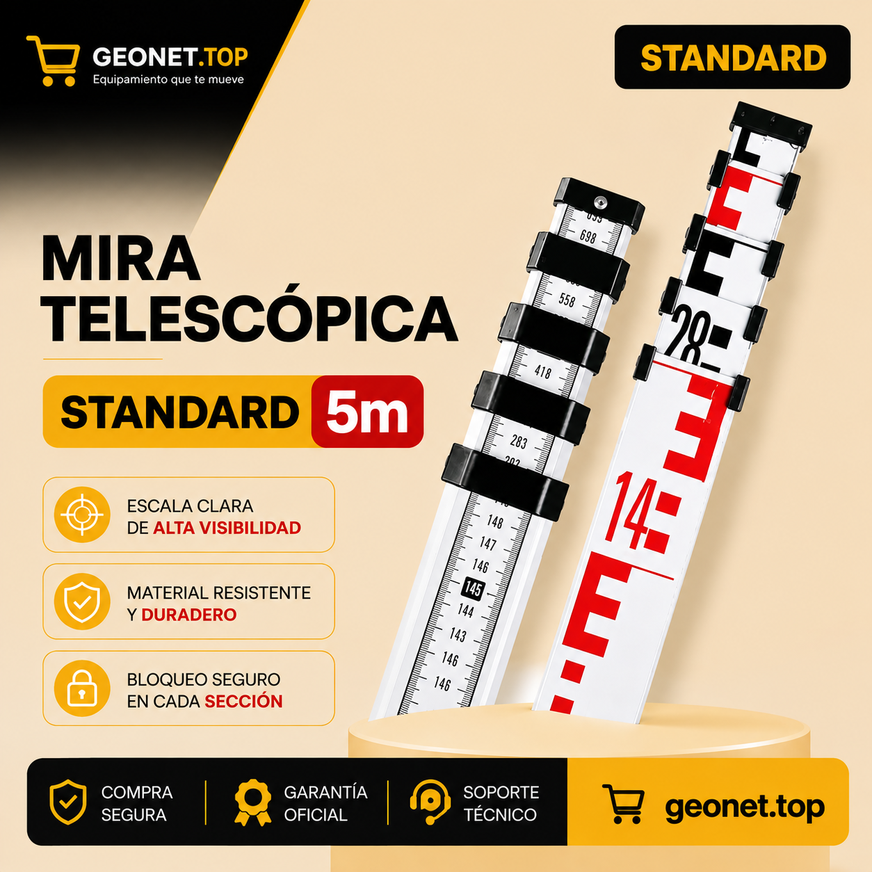 Mira Telescópica 5m