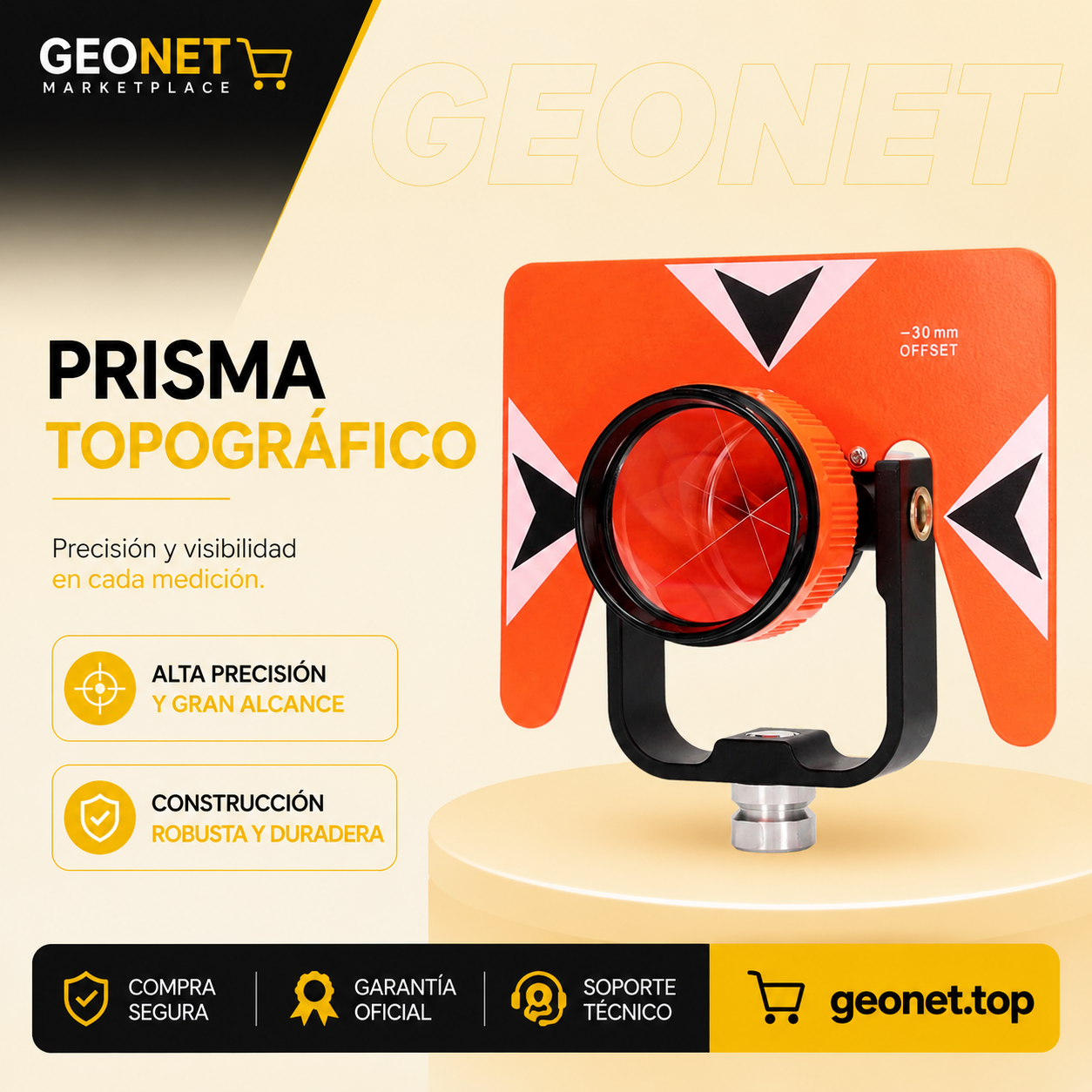 Prisma Topográfico (-30mm)