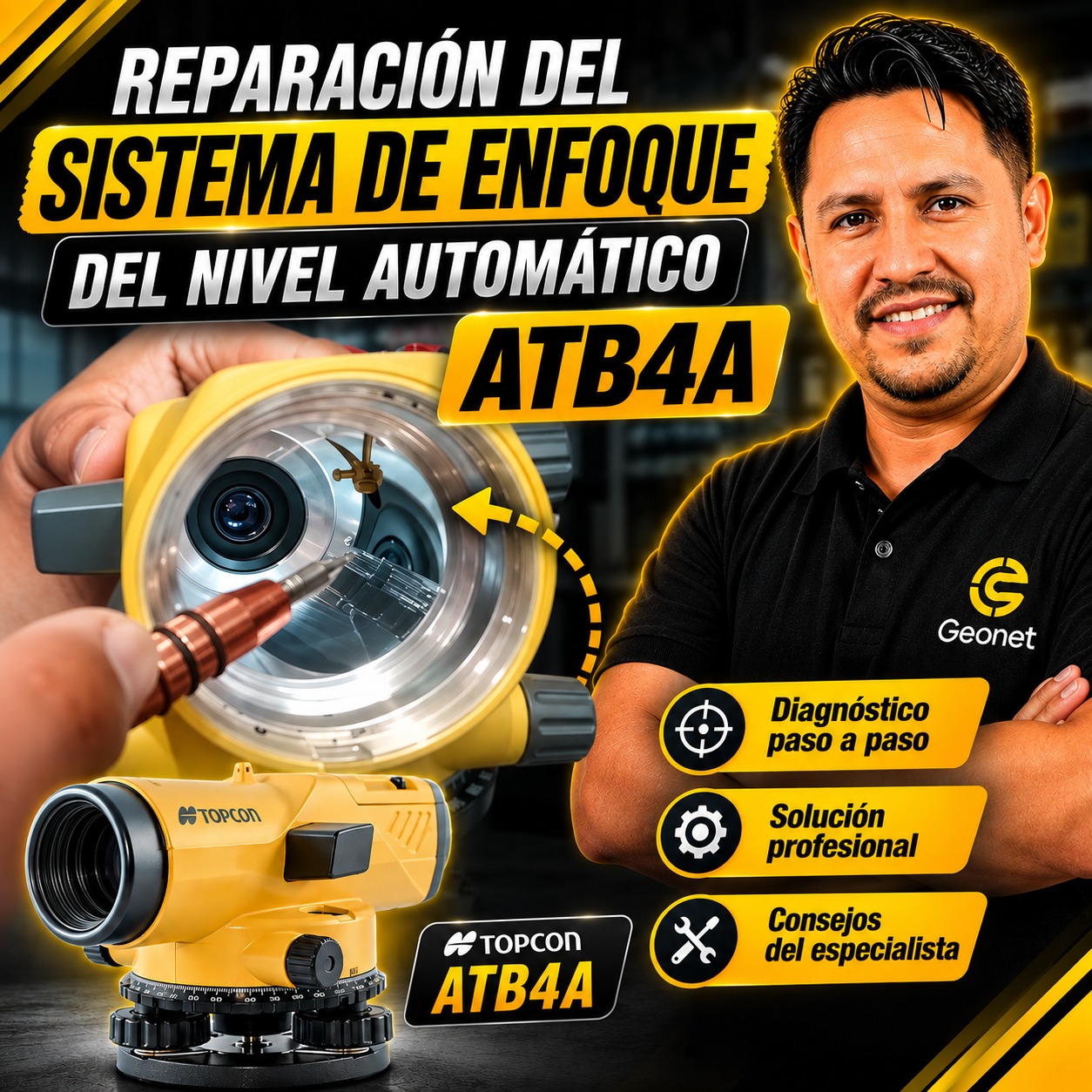 REPARACIÓN DEL SISTEMA DE ENFOQUE DEL NIVEL AUTOMATICO