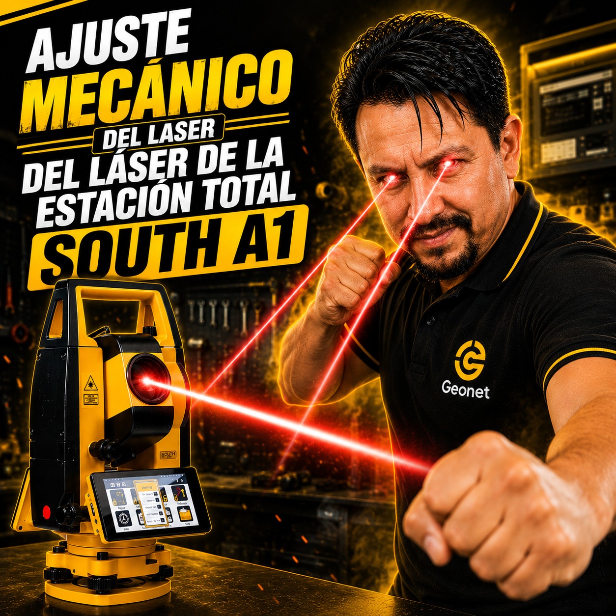 Ajuste Mecánico del Láser de la Estación Total SOUTH A1