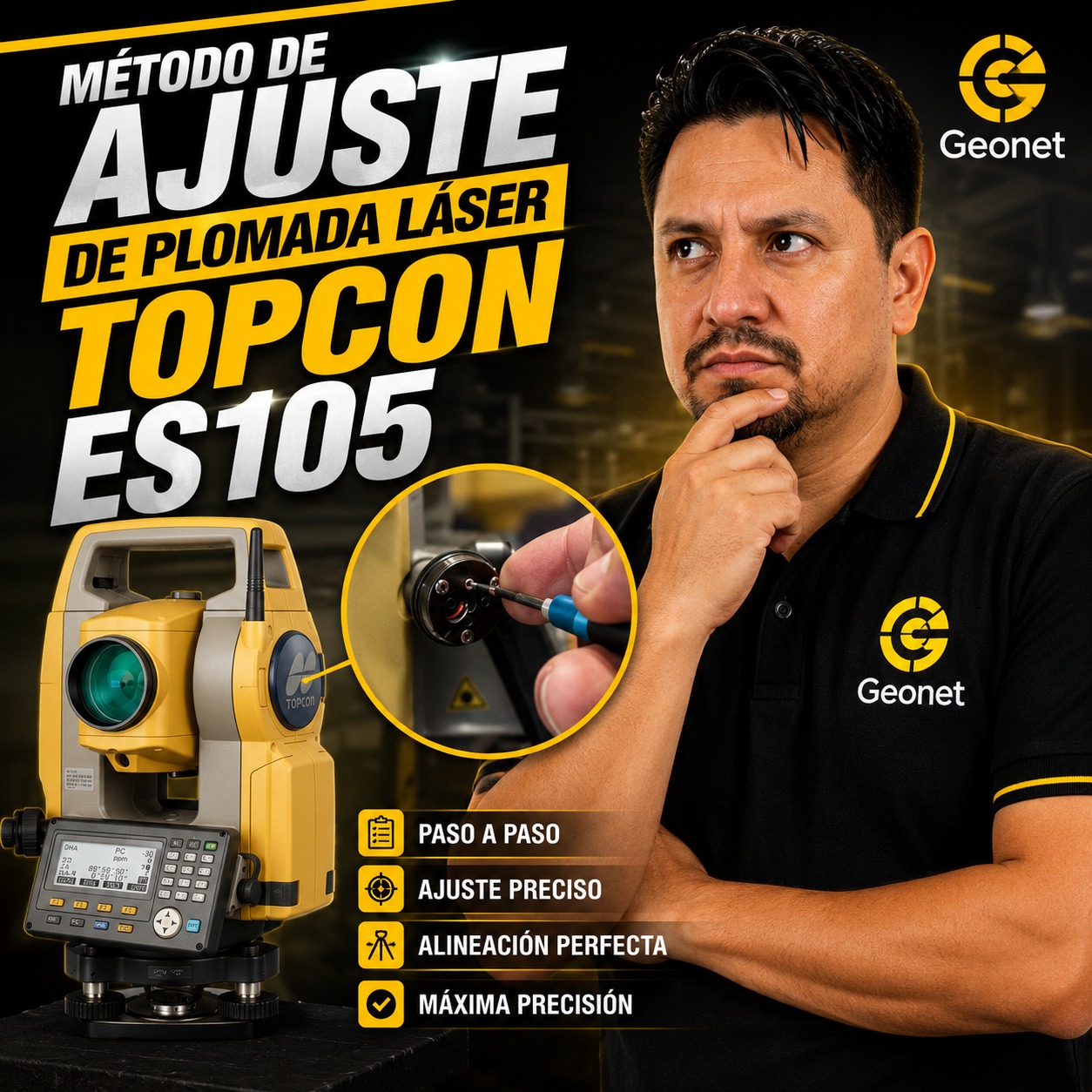 AJUSTE DE LA PLOMADA LÁSER TOPCON ES105