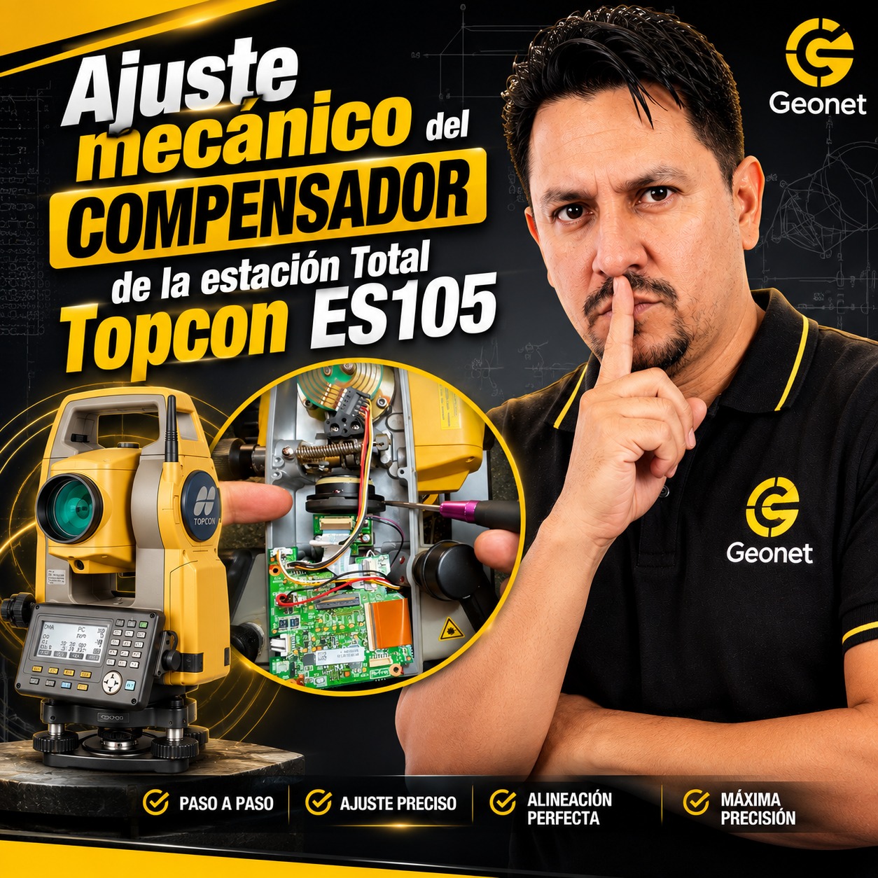AJUSTE DE MECÁNICO DEL COMPENSADOR TOPCON ES105