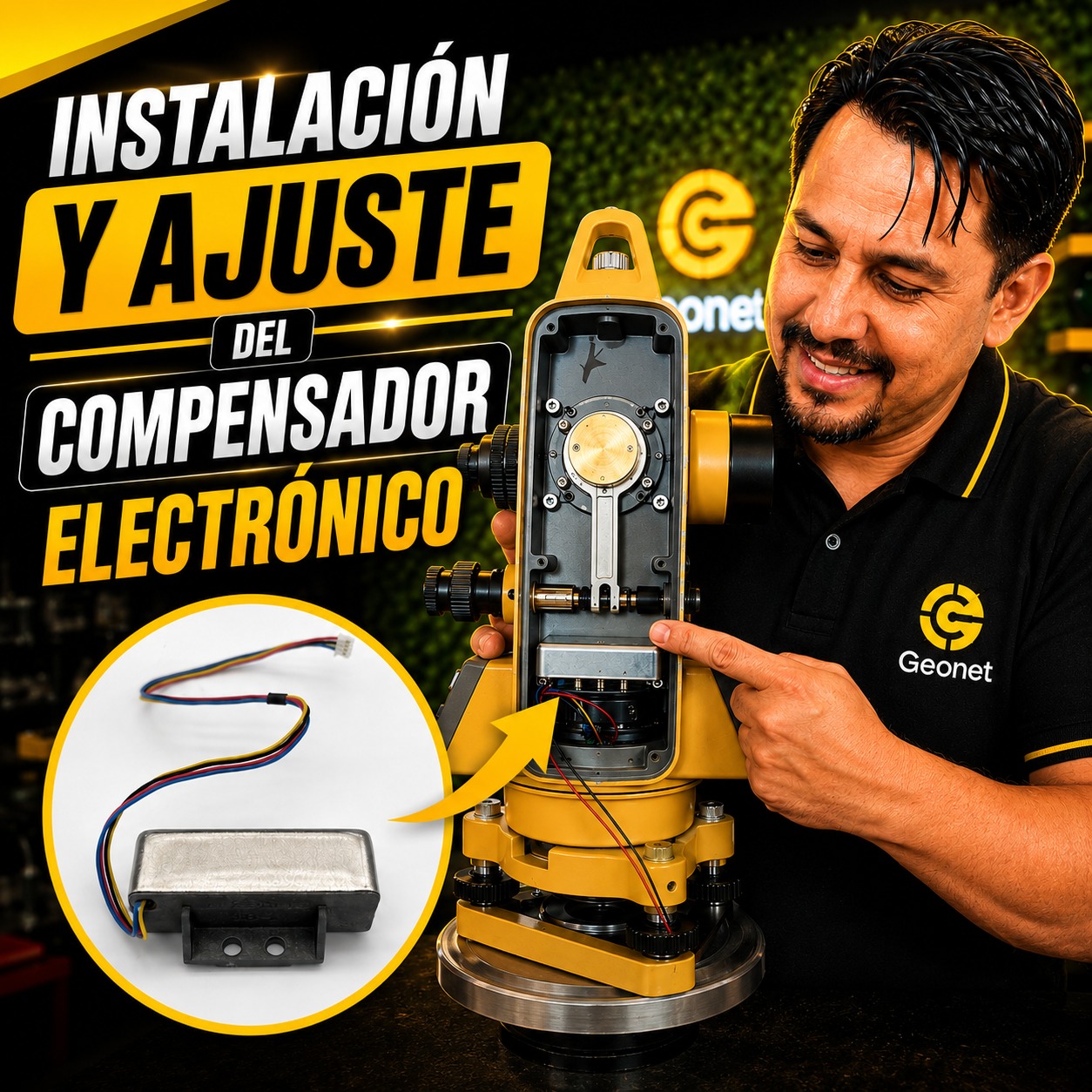 INSTALACIÓN Y AJUSTE DEL COMPENSADOR ELECTRÓNICO DEL TEODOLITO SOUTH ET02