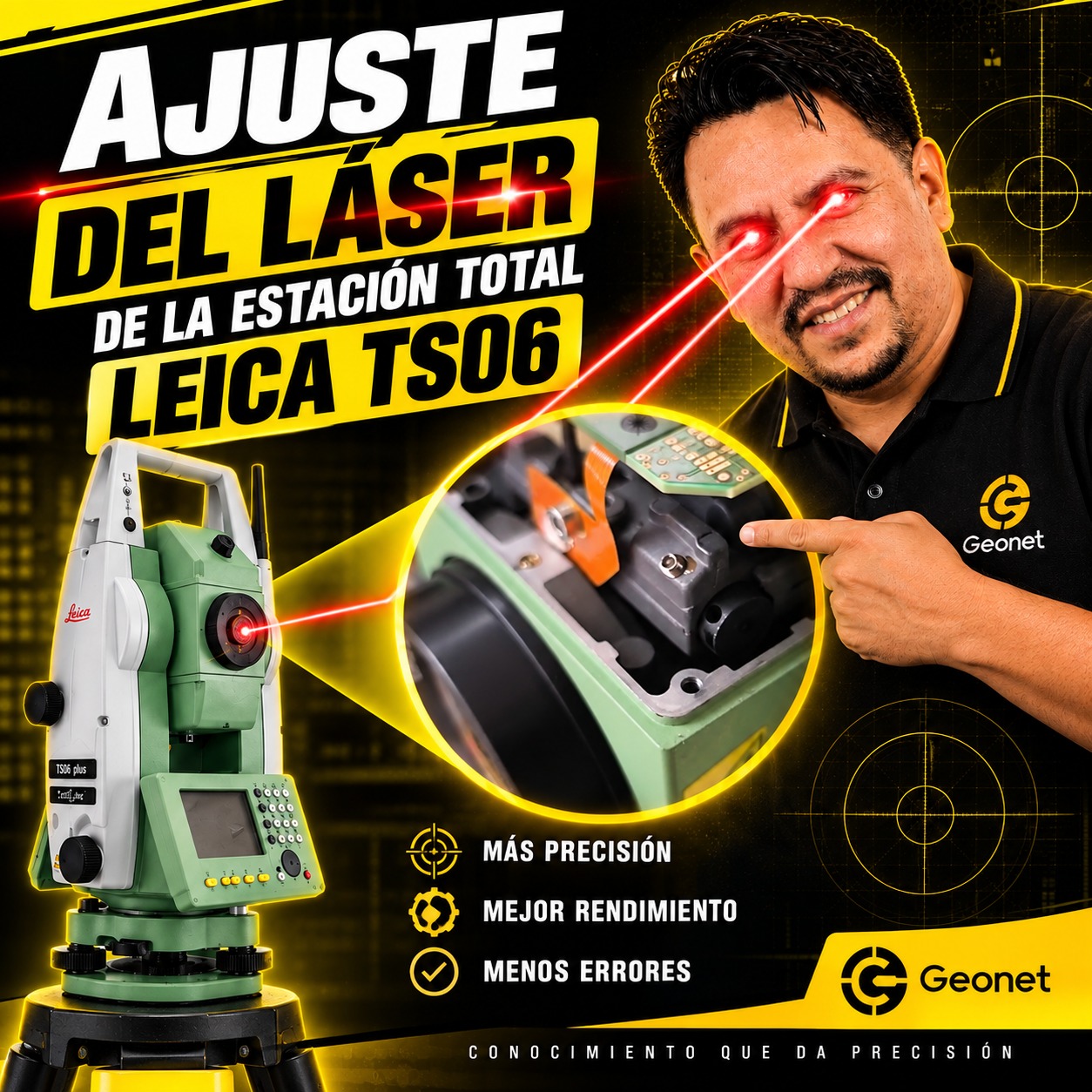 AJUSTE DEL LASER - ESTACION TOTAL LEICA TS06
